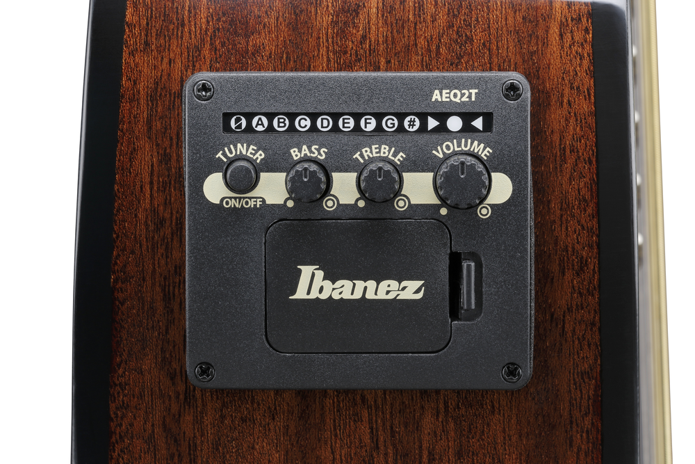 Ibanez AEWC16QA Acoustic Guitar - Transparent Blue Sunburst High Gloss top / Natural High Gloss back and sides