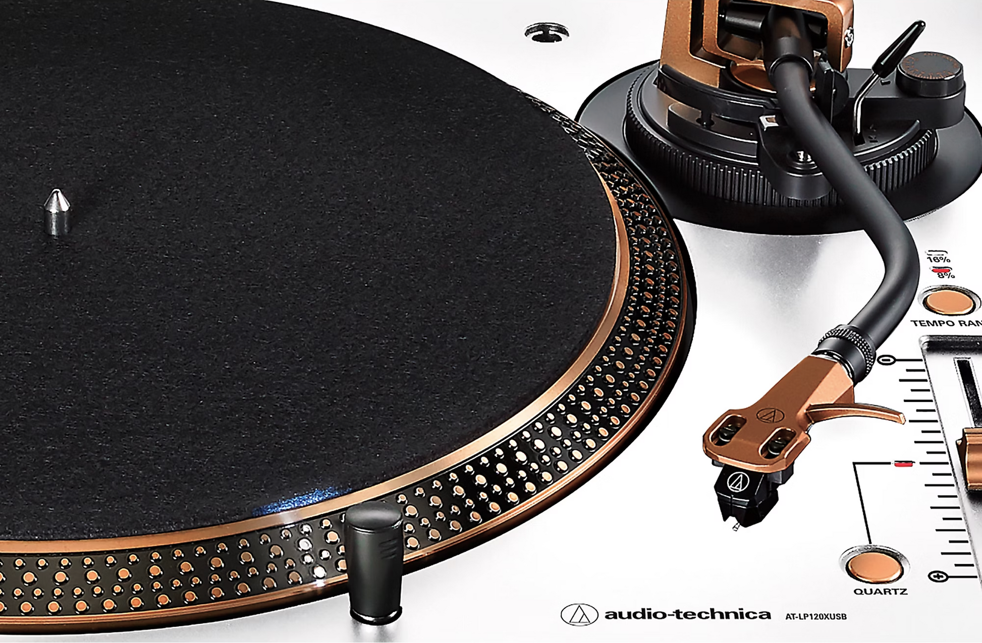 Audio Technica LP120XBT-USB Turntable - Limited Edition White Bronze
