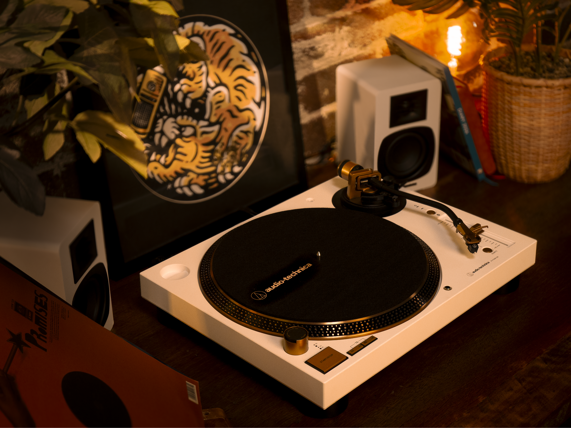 Audio Technica LP120XBT-USB Turntable - Limited Edition White Bronze