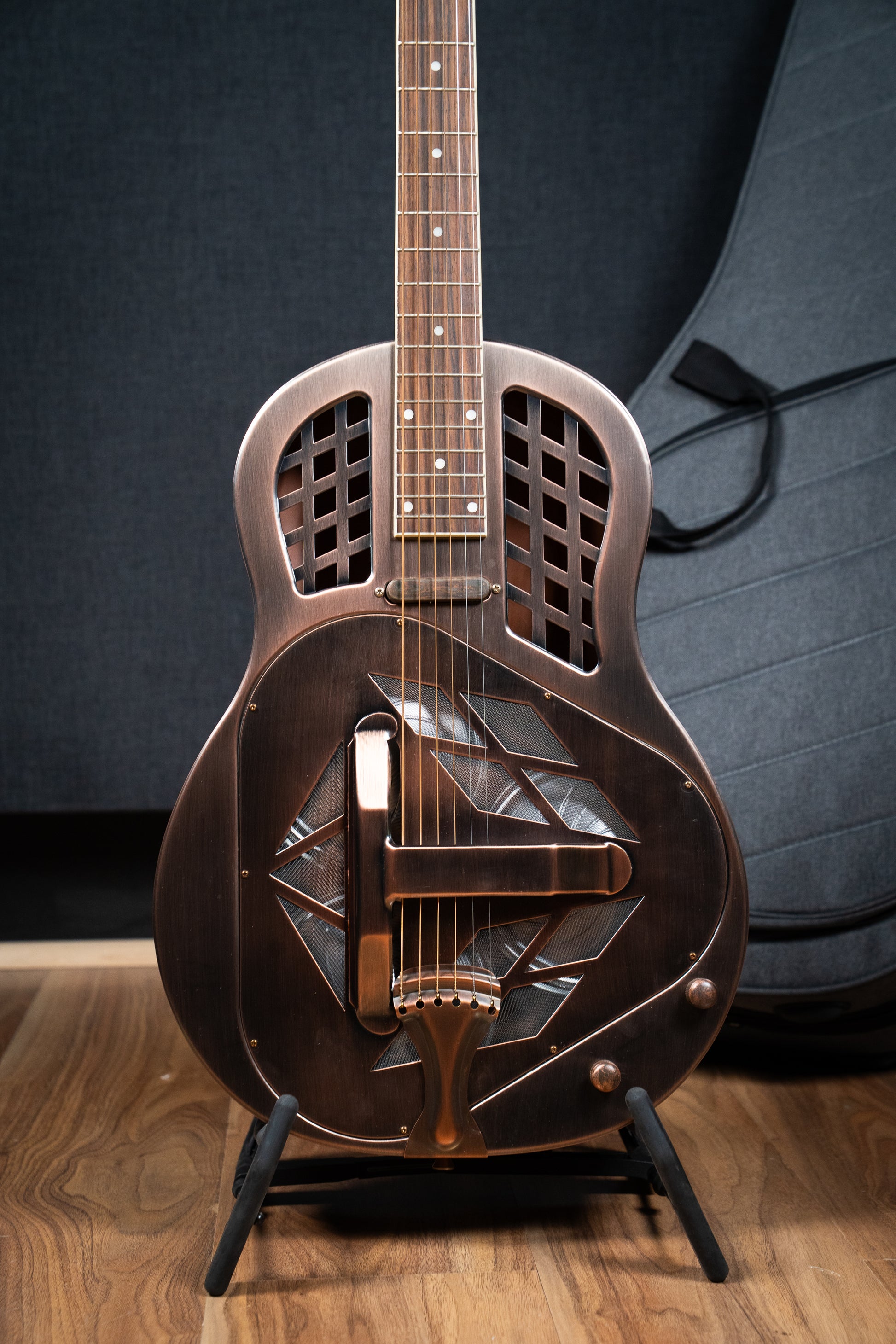 Bourbon Street Copper Tricone Resonator w/Pickup + Case - Pre-Owned