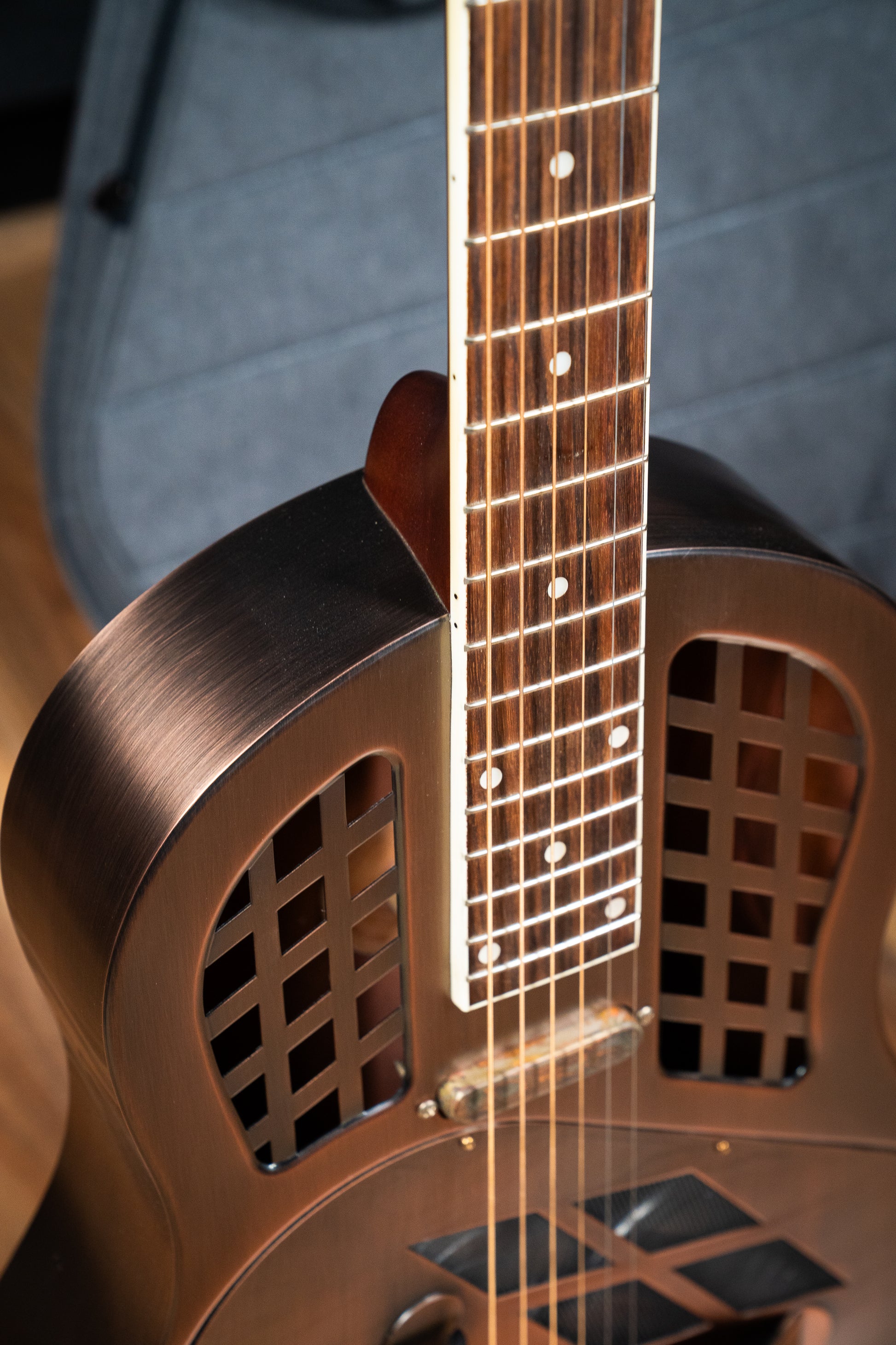 Bourbon Street Copper Tricone Resonator w/Pickup + Case - Pre-Owned