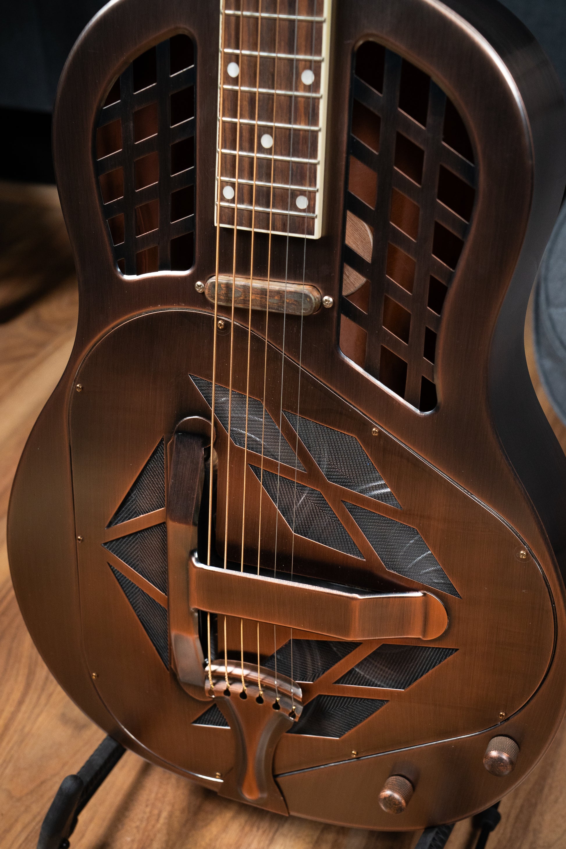 Bourbon Street Copper Tricone Resonator w/Pickup + Case - Pre-Owned