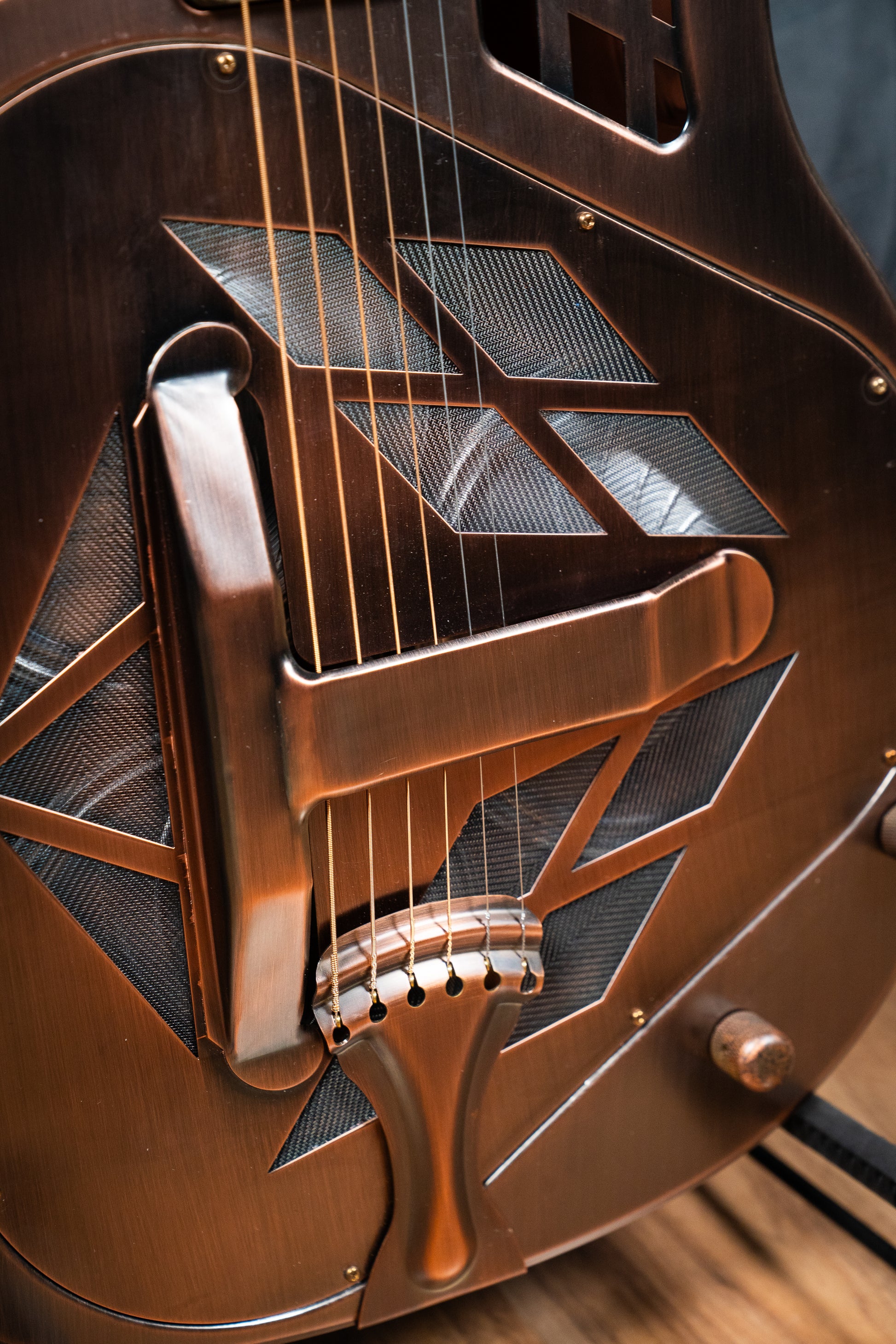 Bourbon Street Copper Tricone Resonator w/Pickup + Case - Pre-Owned