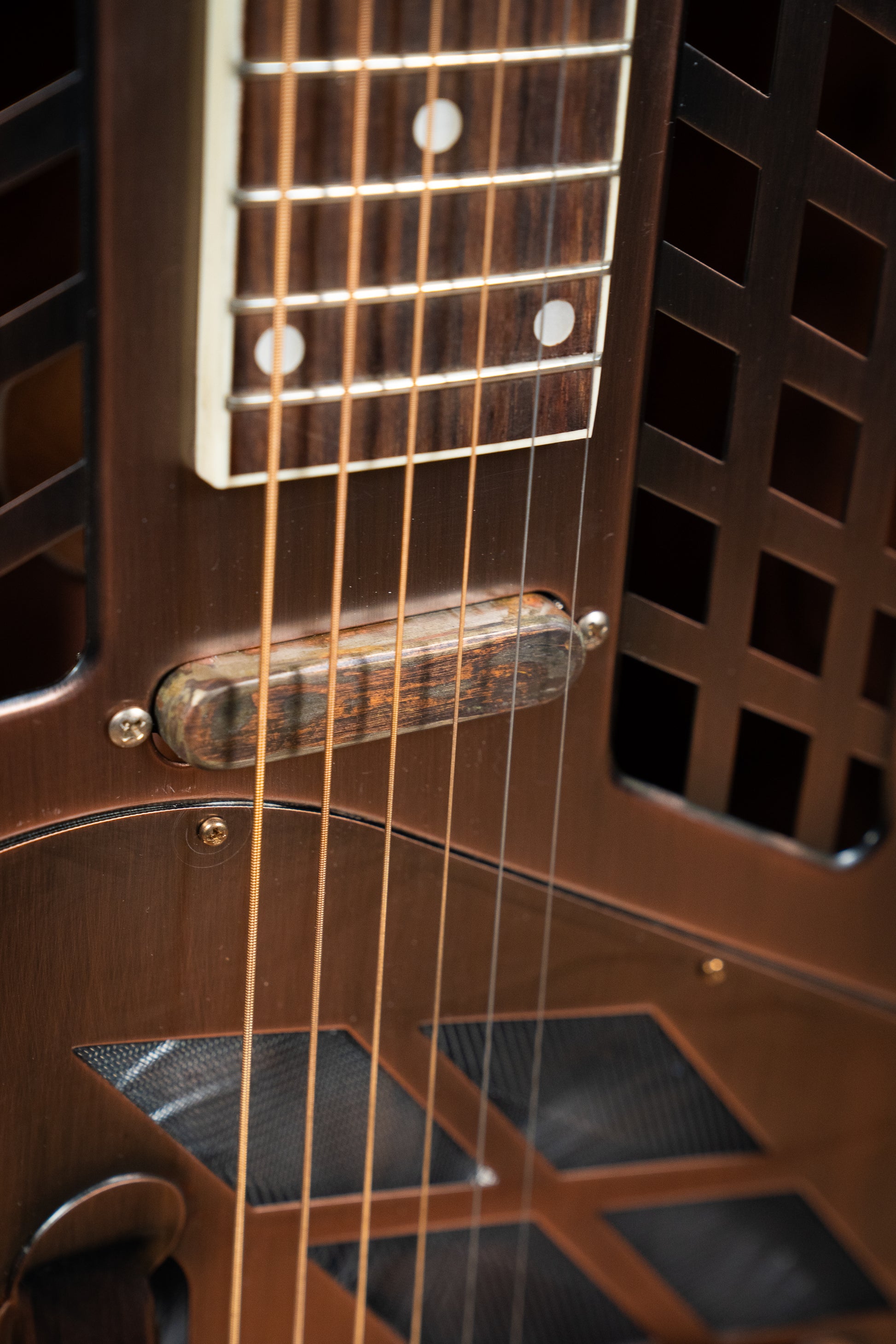 Bourbon Street Copper Tricone Resonator w/Pickup + Case - Pre-Owned