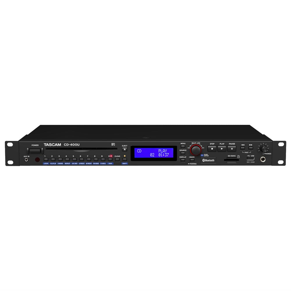 Tascam CD-400U Rackmount CD/SD/USB Player w/Bluetooth
