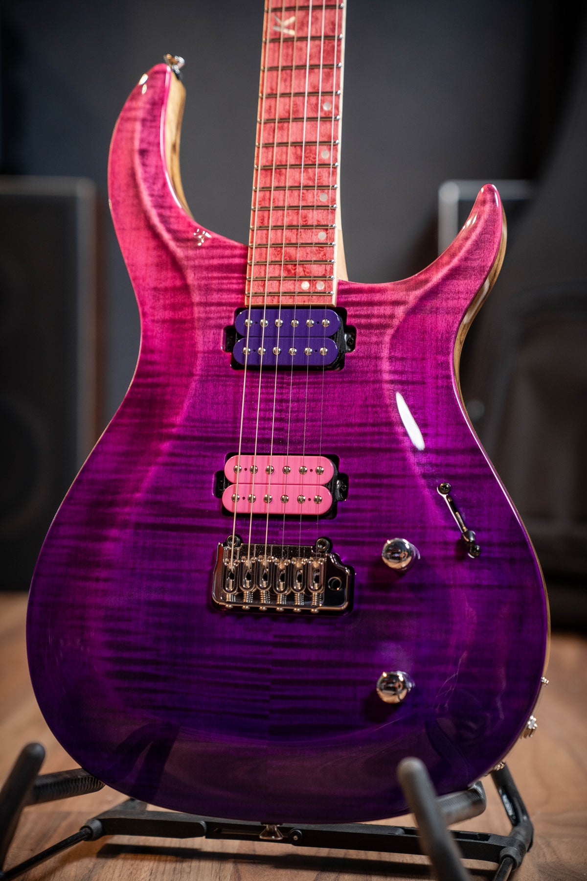 Kiesel Custom CT6 Cresent w/Gig Bag - Pink/Purple Fade - Pink Fretboard - Pre-Owned