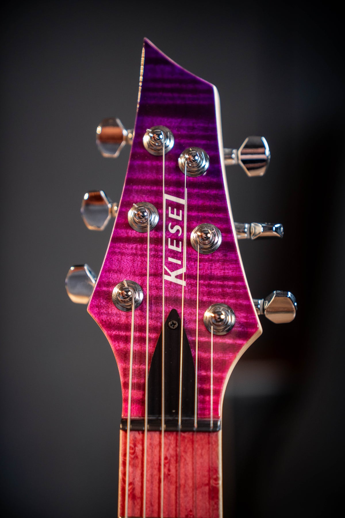 Kiesel Custom CT6 Cresent w/Gig Bag - Pink/Purple Fade - Pink Fretboard - Pre-Owned