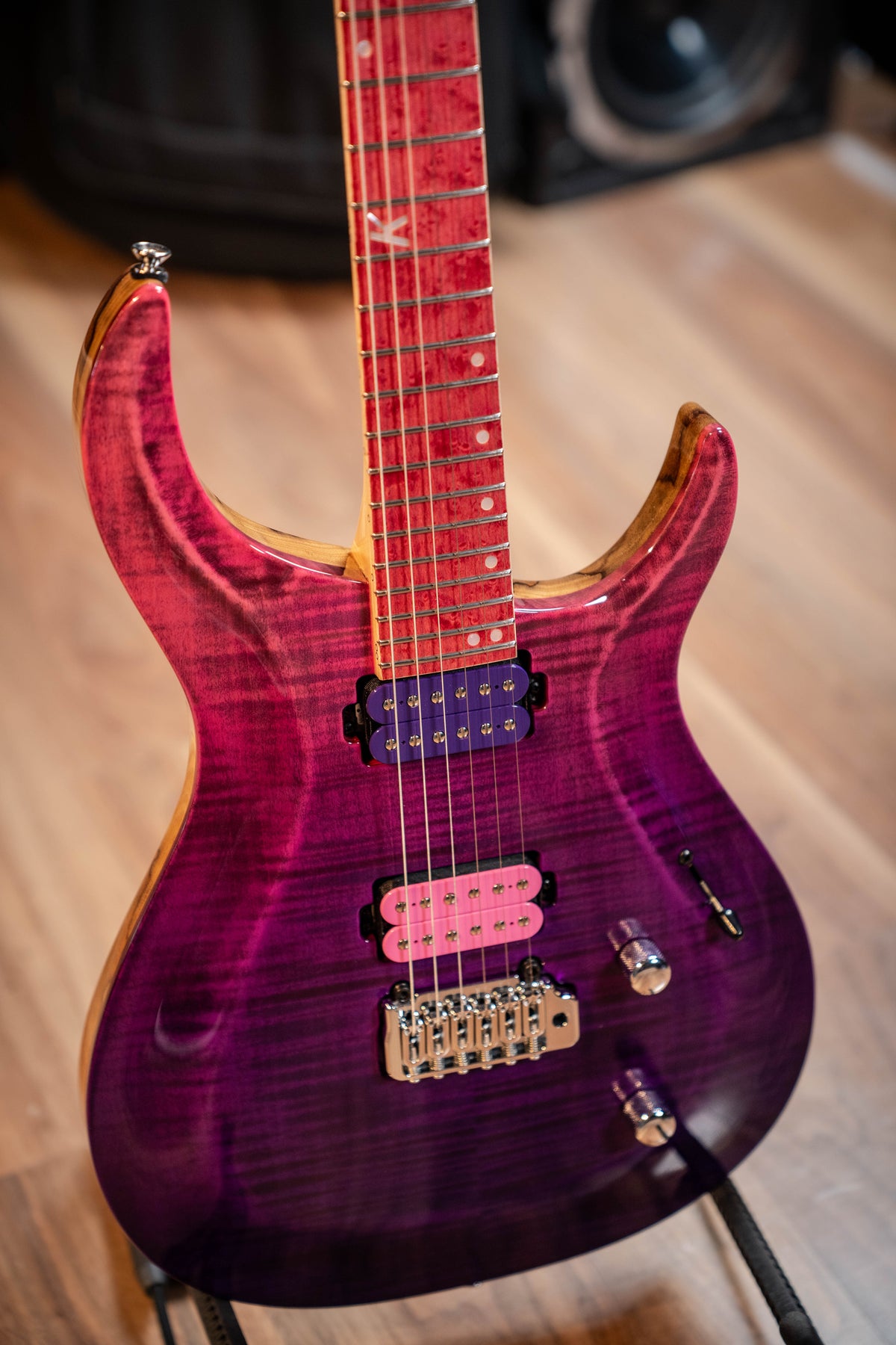 Kiesel Custom CT6 Cresent w/Gig Bag - Pink/Purple Fade - Pink Fretboard - Pre-Owned