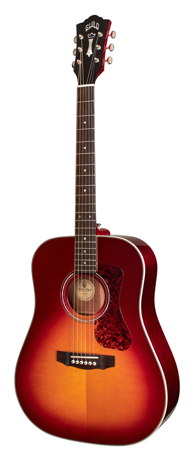 Guild D-140 Acoustic Electric Guitar - Cherry Burst