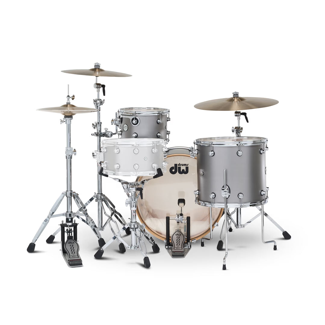 DW Design Series Limited 3pc Drum Kit Shell Pack - Titanium Satin