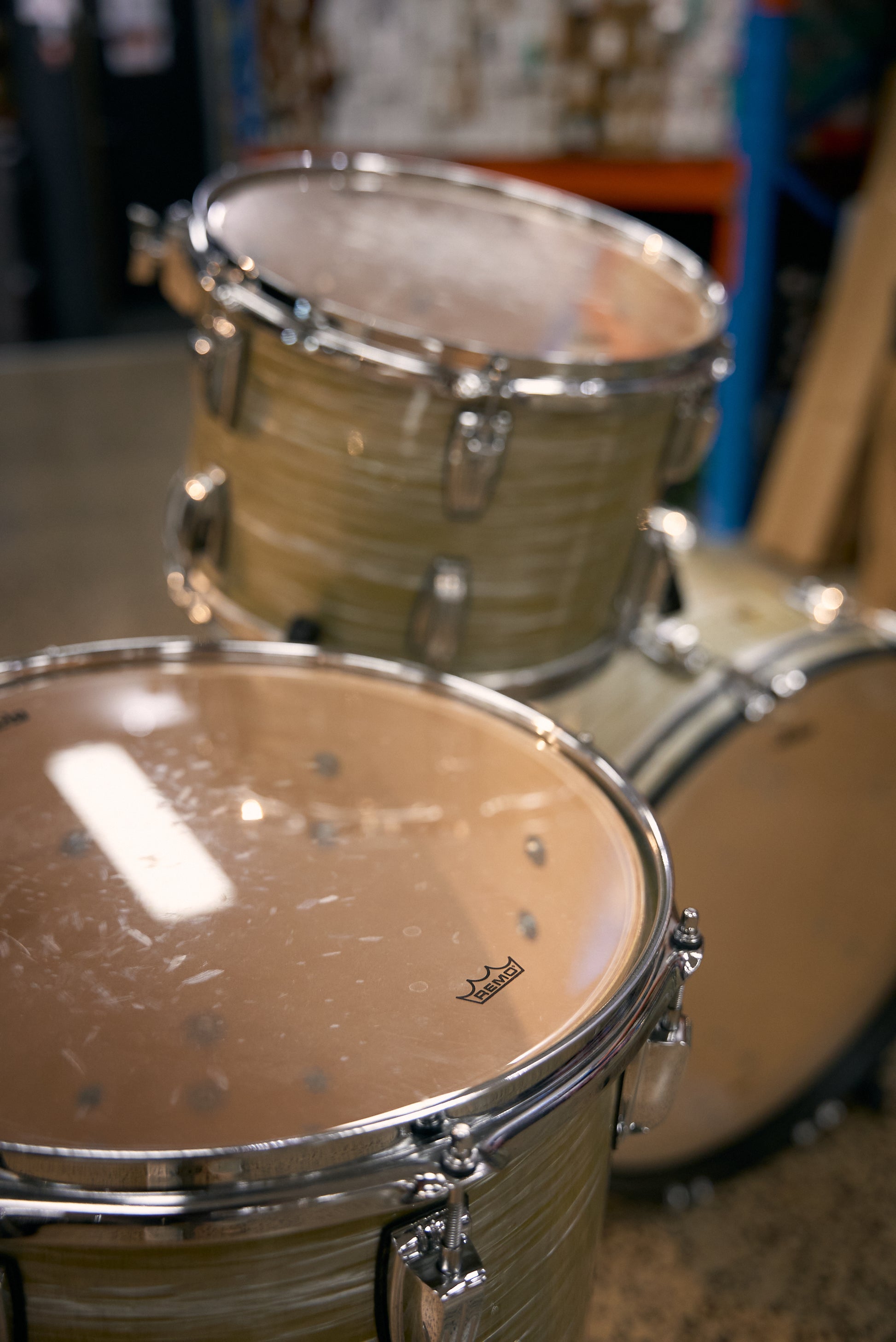 Ludwig Classic Maple 5pc Drum Kit w/Bags - Olive Oyster - Pre-Owned