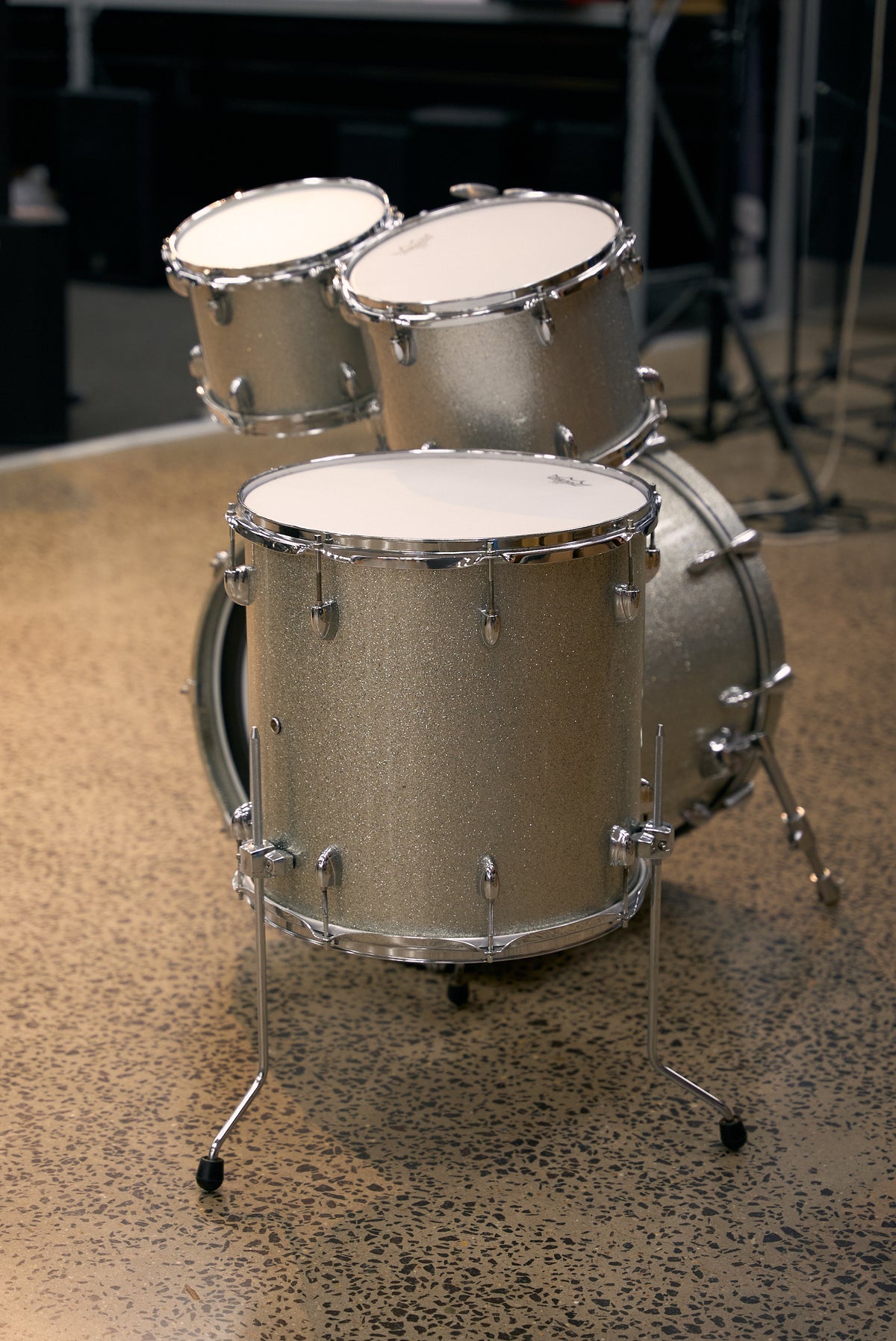 Yamaha Oak Custom 4pc Drum Kit - Silver Sparkle - Pre-Owned