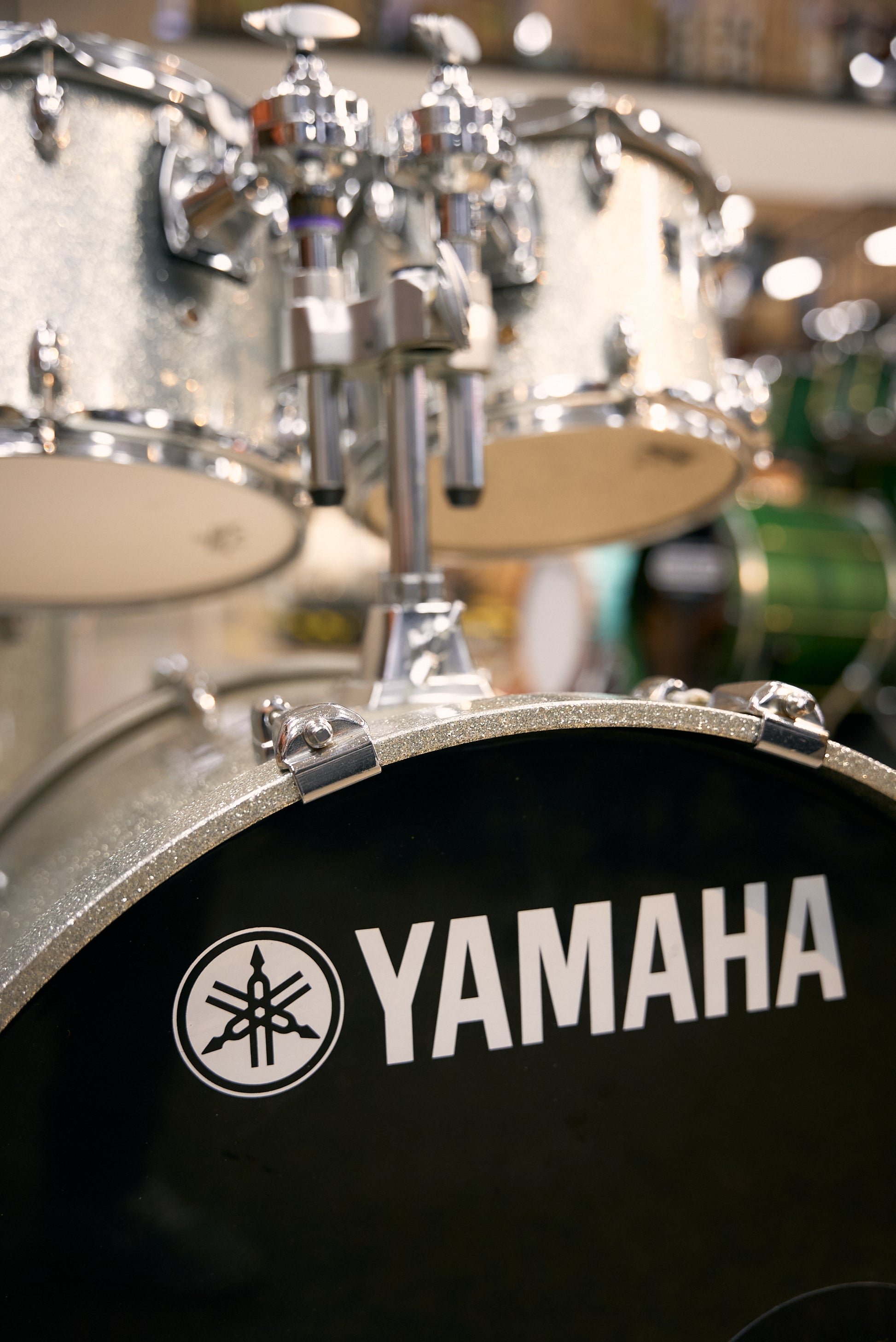 Yamaha Oak Custom 4pc Drum Kit - Silver Sparkle - Pre-Owned