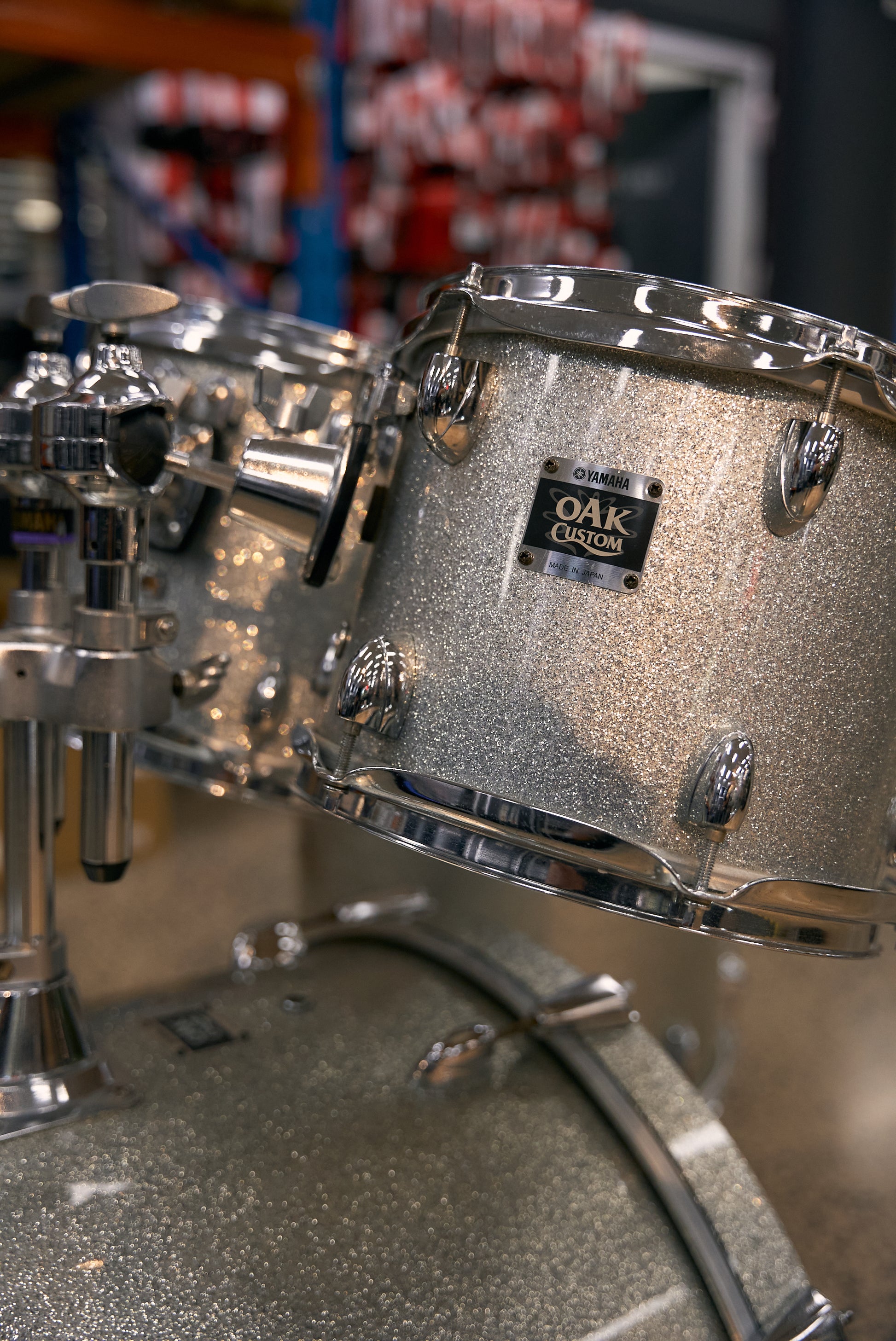 Yamaha Oak Custom 4pc Drum Kit - Silver Sparkle - Pre-Owned