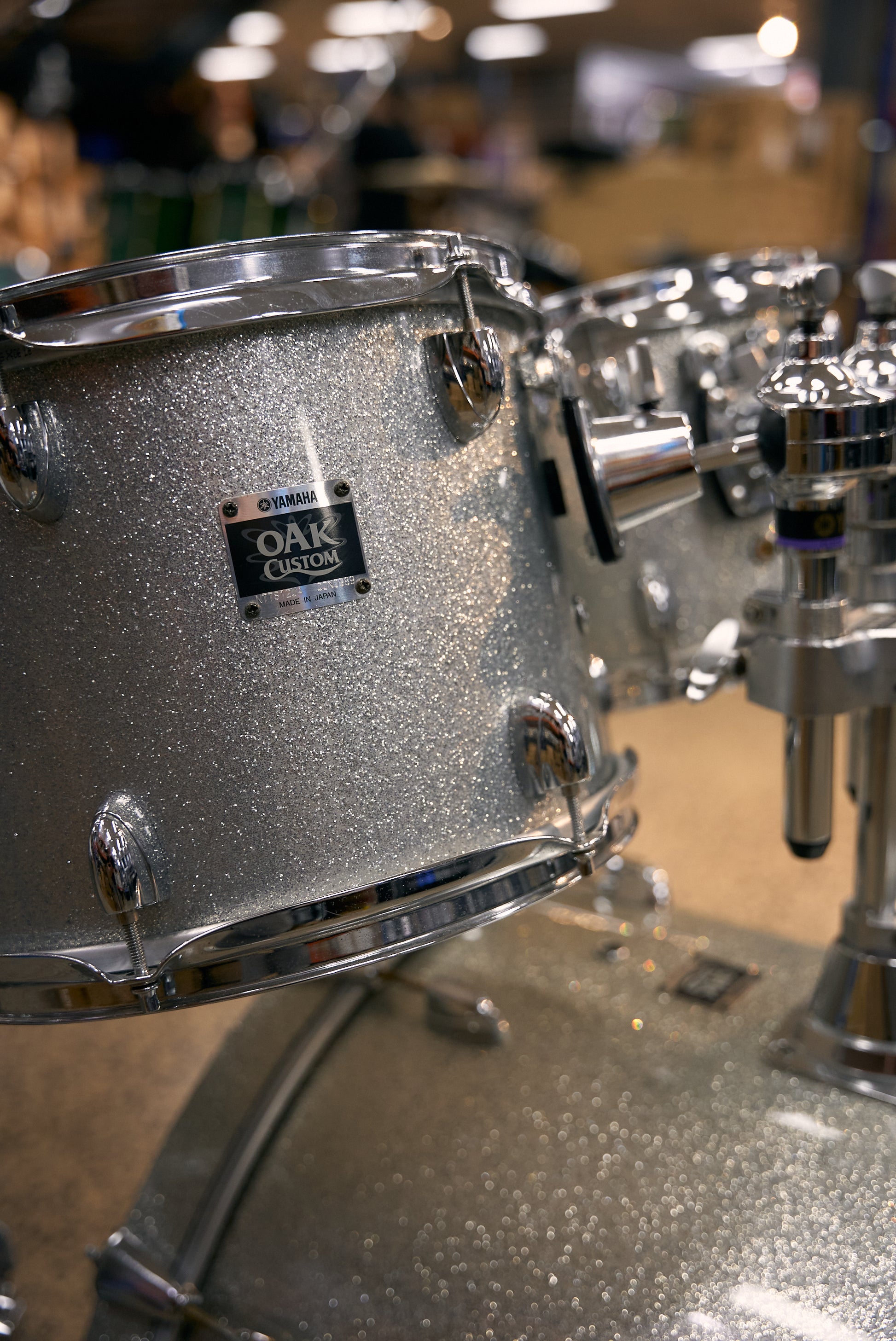 Yamaha Oak Custom 4pc Drum Kit - Silver Sparkle - Pre-Owned