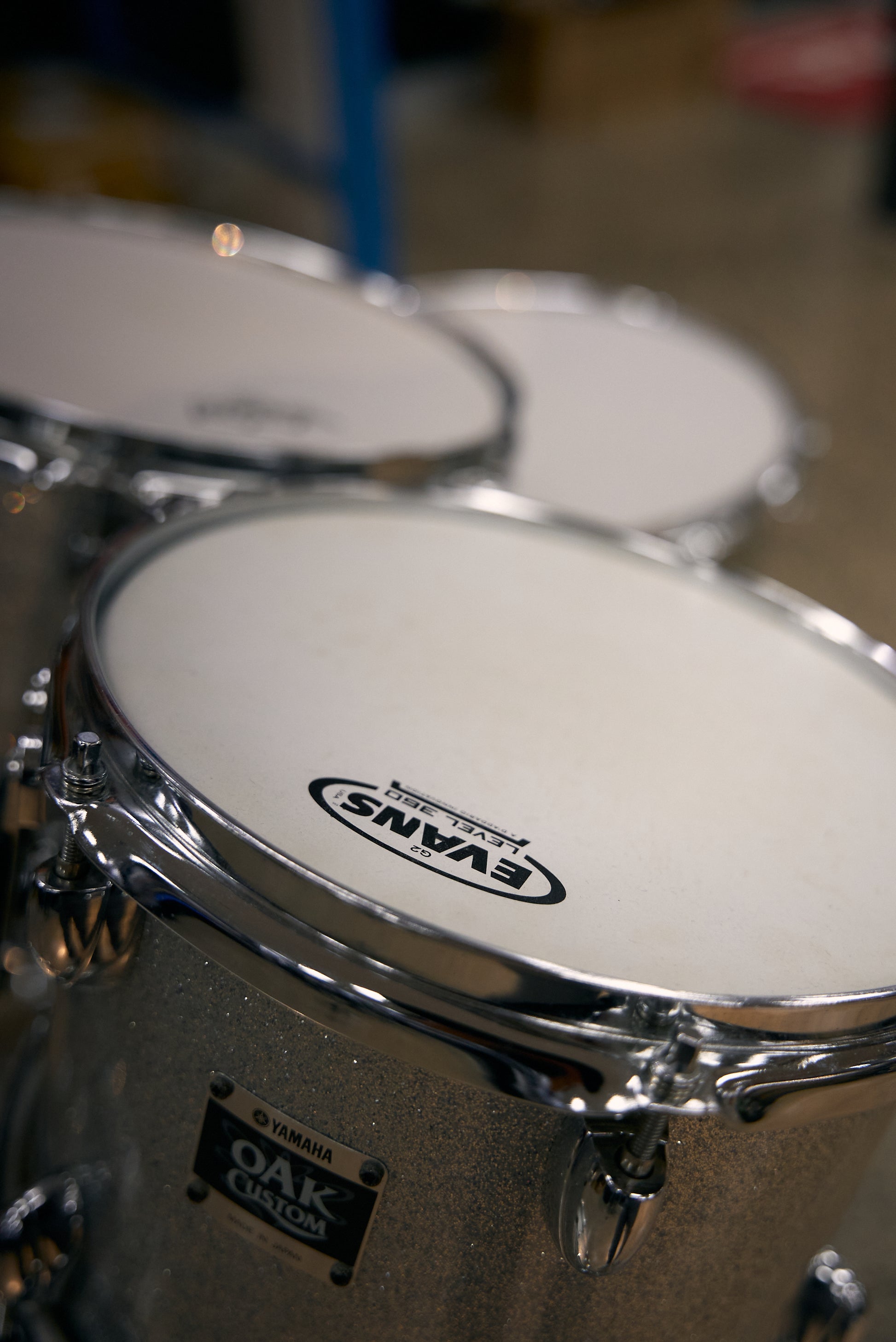 Yamaha Oak Custom 4pc Drum Kit - Silver Sparkle - Pre-Owned