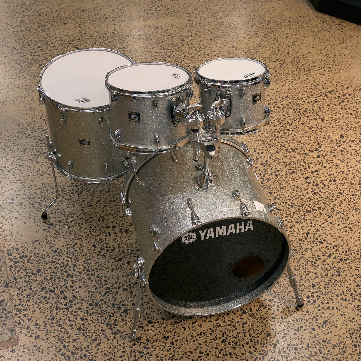 Yamaha Oak Custom 4pc Drum Kit - Silver Sparkle - Pre-Owned