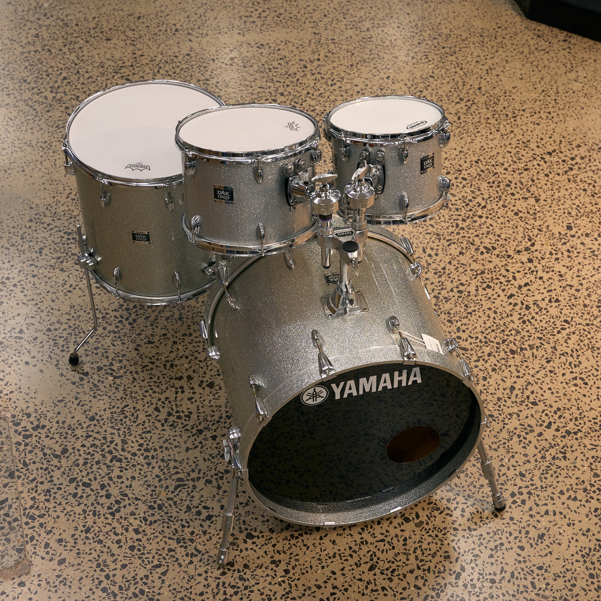 Yamaha Oak Custom 4pc Drum Kit - Silver Sparkle - Pre-Owned