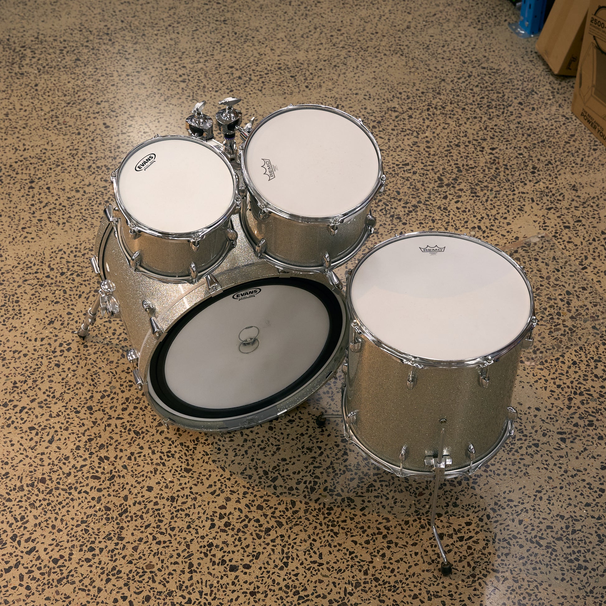 Yamaha Oak Custom 4pc Drum Kit - Silver Sparkle - Pre-Owned