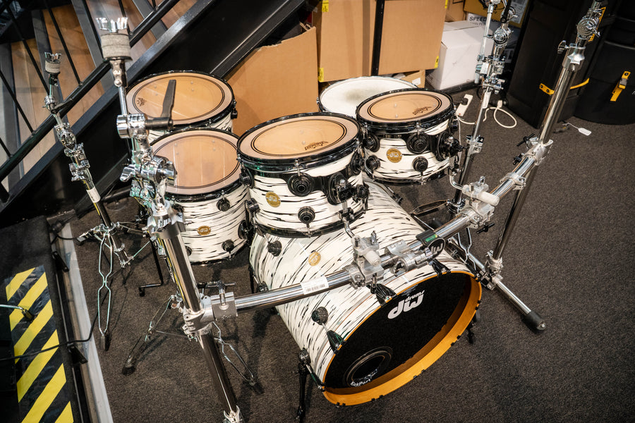DW Collector's Series 5pc Maple Shell Pack - White Oyster Finish (10/12/14/16/22) - Pre-Owned