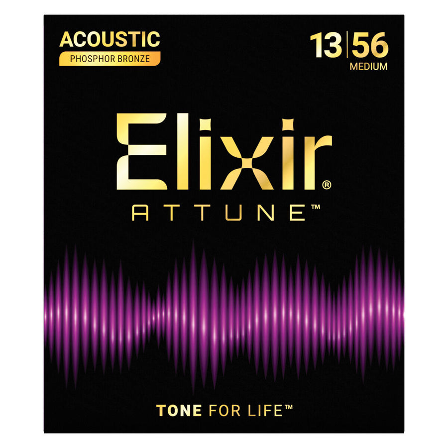 Elixir Attune Phosphor Bronze Strings - Medium 13-56