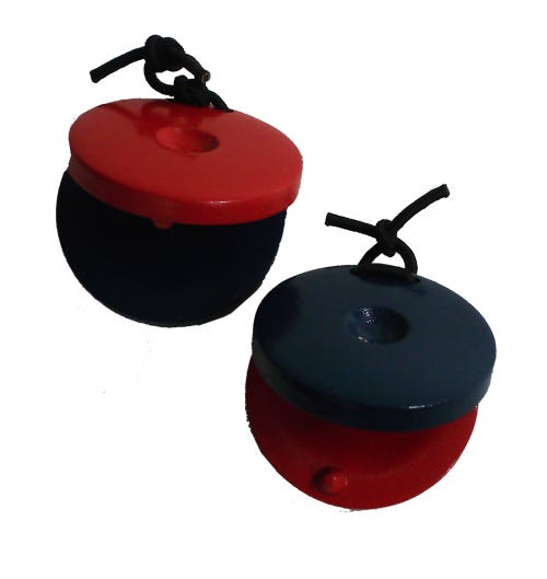 CPK Wooden Castanets - Red/Blue