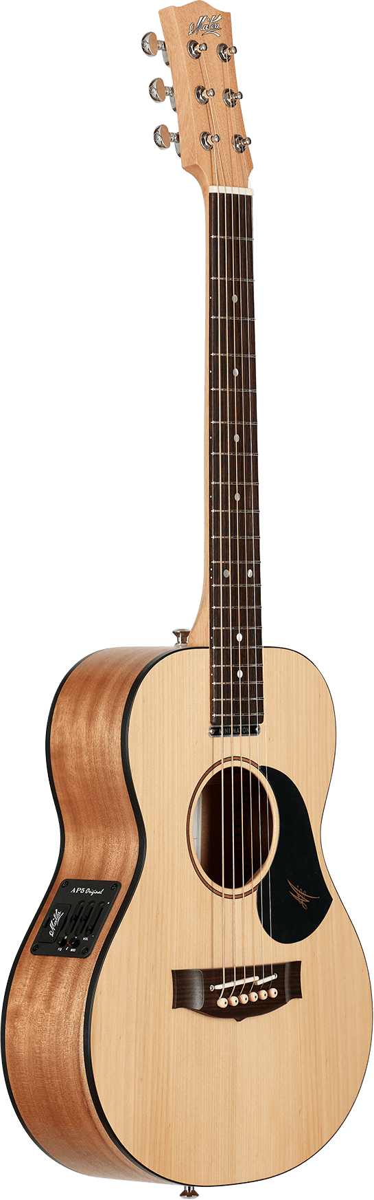 Maton EM-6 Mini Acoustic Electric Guitar w/Case - Natural Satin