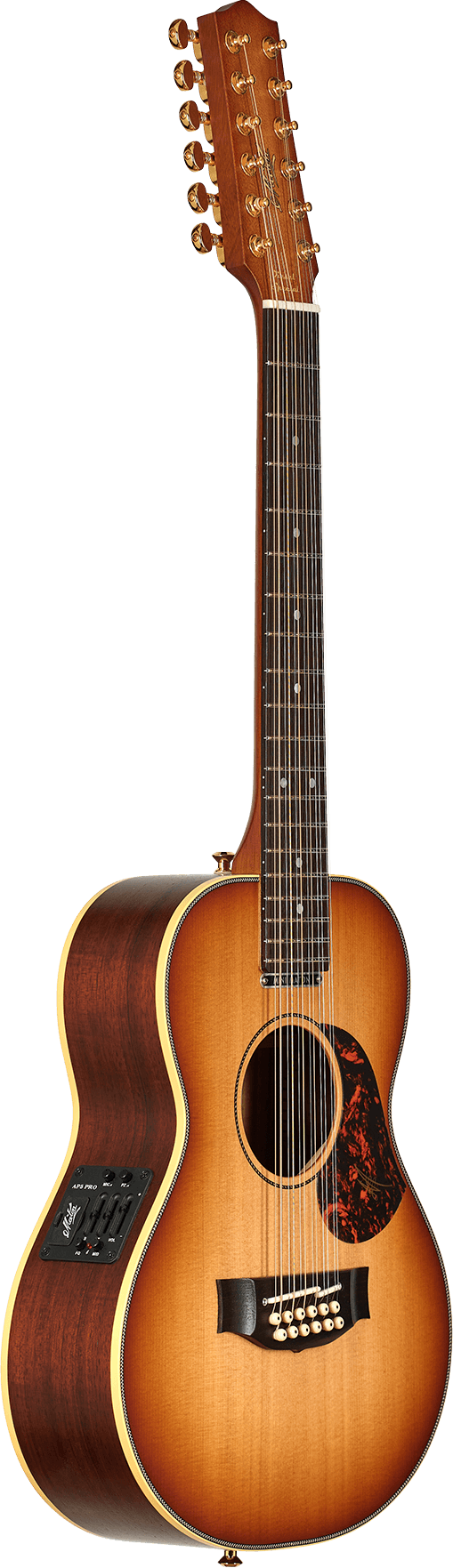 Maton EMD-12 Diesel Mini 12-String Acoustic Electric Guitar w/Case - Vintage Amber Stain