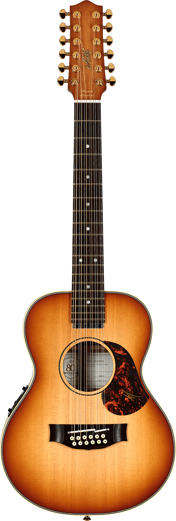 Maton EMD-12 Diesel Mini 12-String Acoustic Electric Guitar w/Case - Vintage Amber Stain