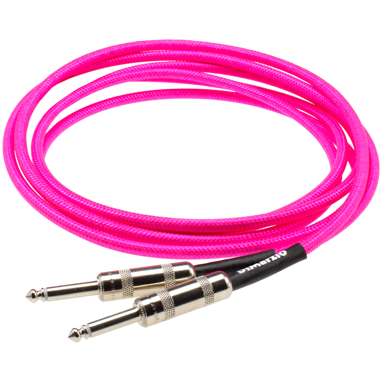 Dimarzio Braided Instrument Cable 18ft (5.5m) - Neon Pink