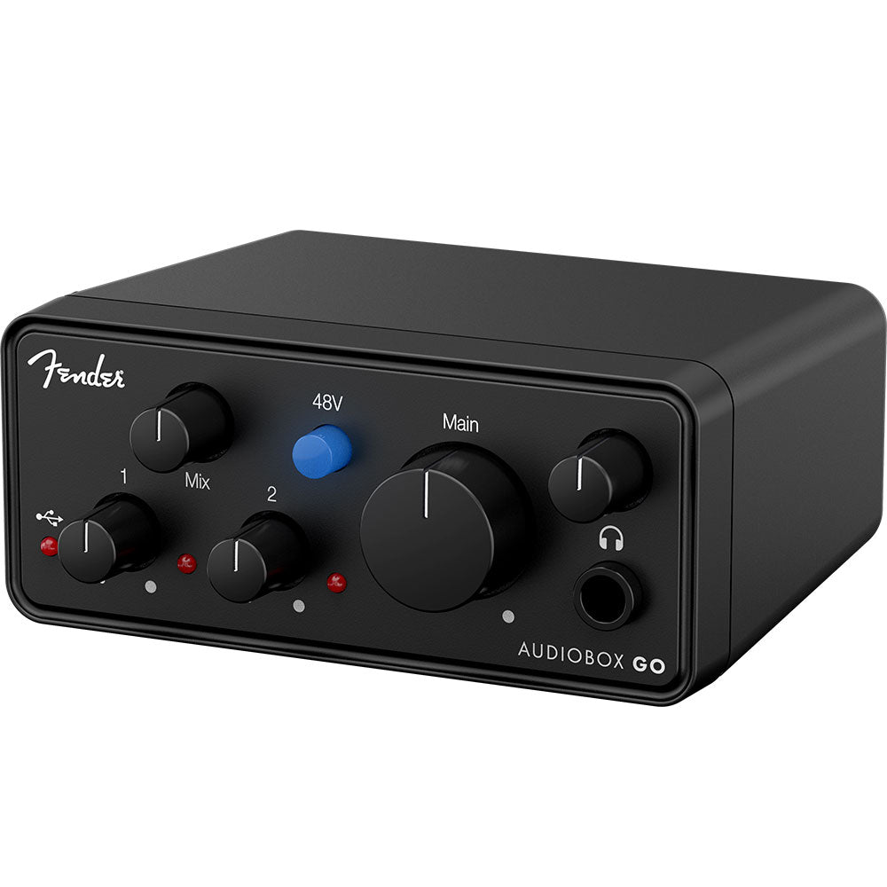 Fender AudioBox GO Ultra-Compact Mobile 2x2 USB-C Audio Interface (Black)