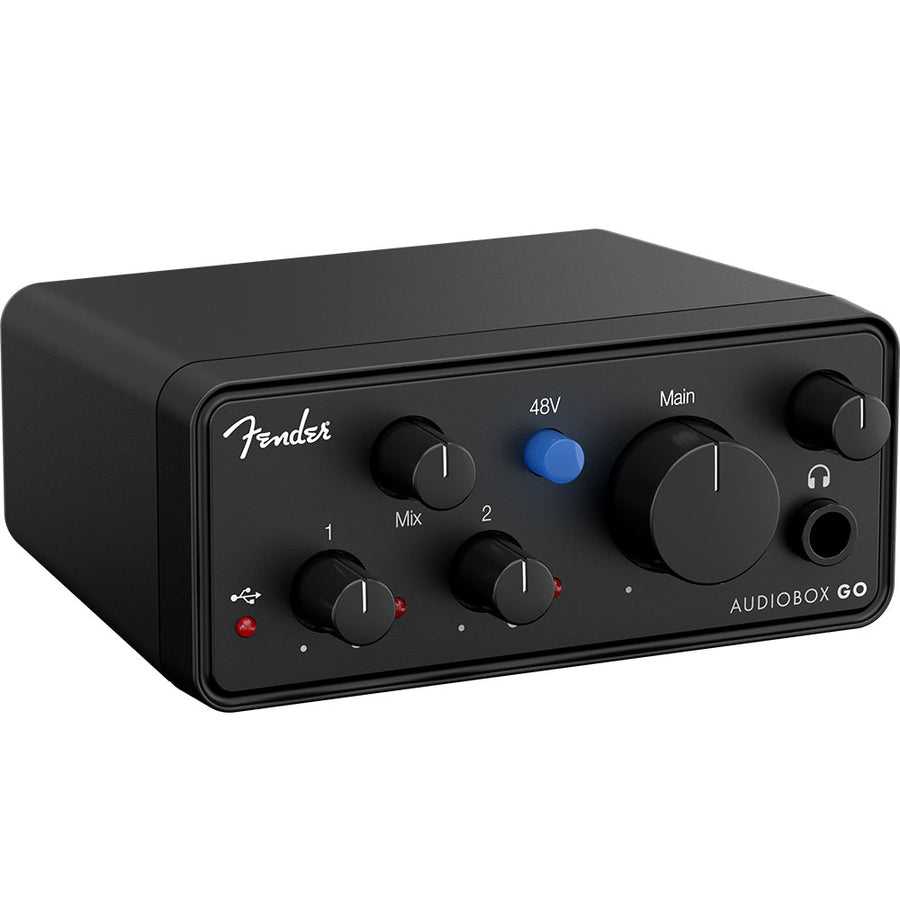 Fender AudioBox GO Ultra-Compact Mobile 2x2 USB-C Audio Interface (Black)