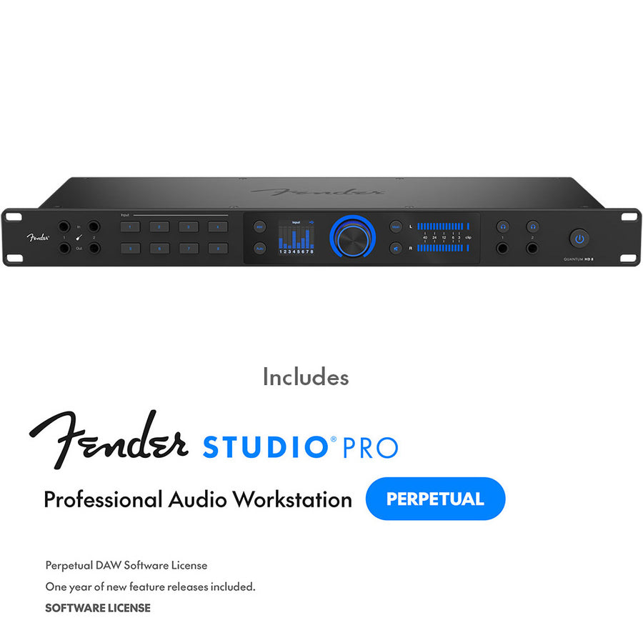 Fender Quantum HD8 26x30  24 bit / 192 kHz USB-C Audio Interface
