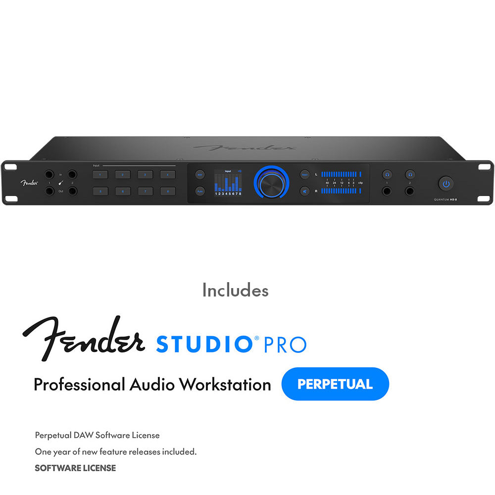 Fender Quantum HD8 26x30  24 bit / 192 kHz USB-C Audio Interface