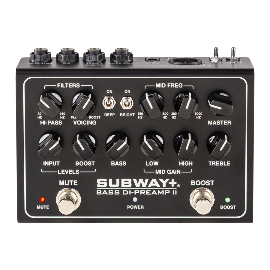 Mesa Boogie Subway+ Bass Di Preamp II Pedal