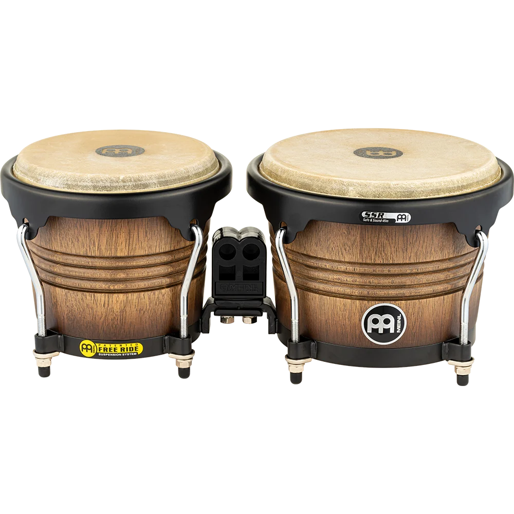 Meinl Bongo - Marathon - Wood - 6 3/4" & 8" - Antique Tobacco Burst