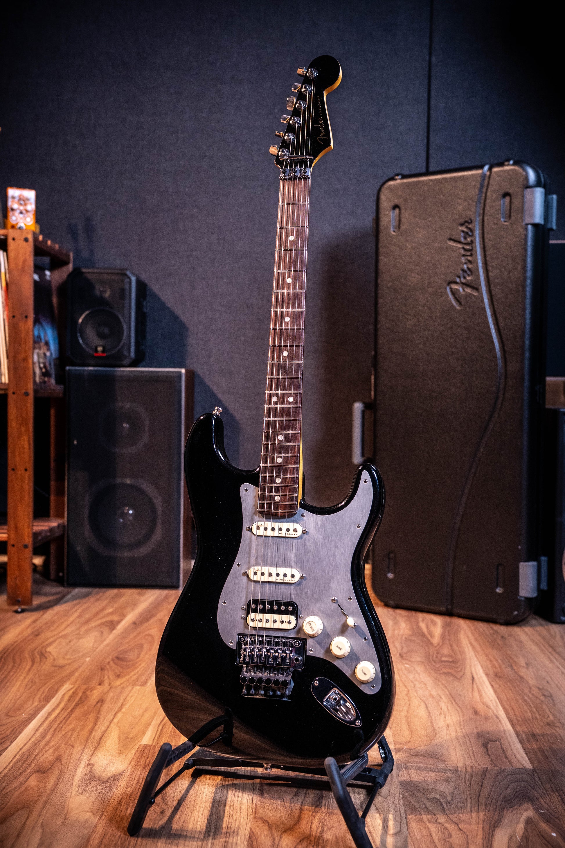 Fender Ultra Luxe Stratocaster HSS FR w/Case - Mystic Black RW - Pre-Owned