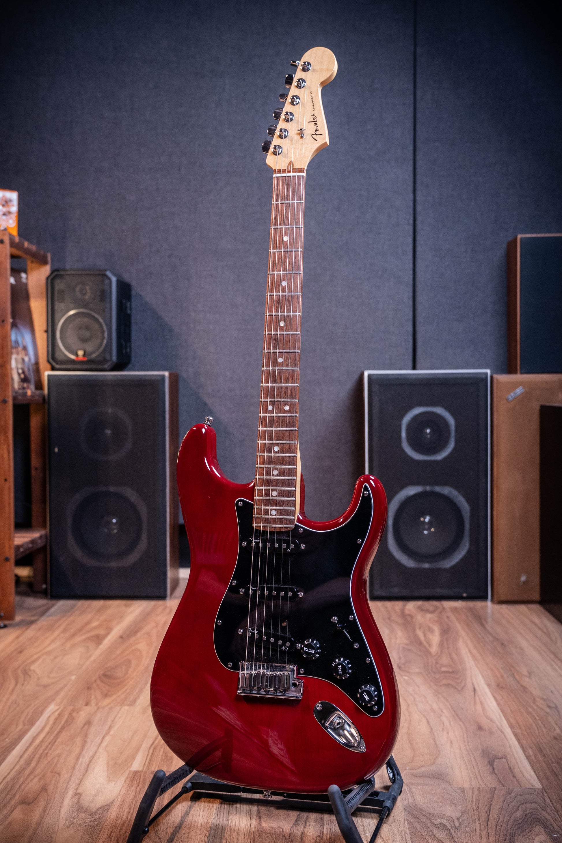 Fender American Deluxe Ash Stratocaster - Wine Transparent - Pre-Owned