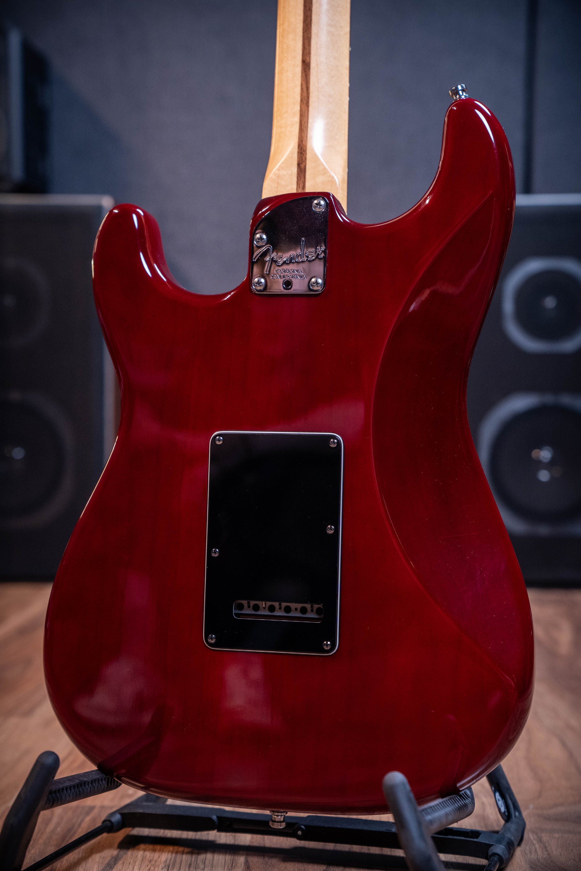 Fender American Deluxe Ash Stratocaster - Wine Transparent - Pre-Owned