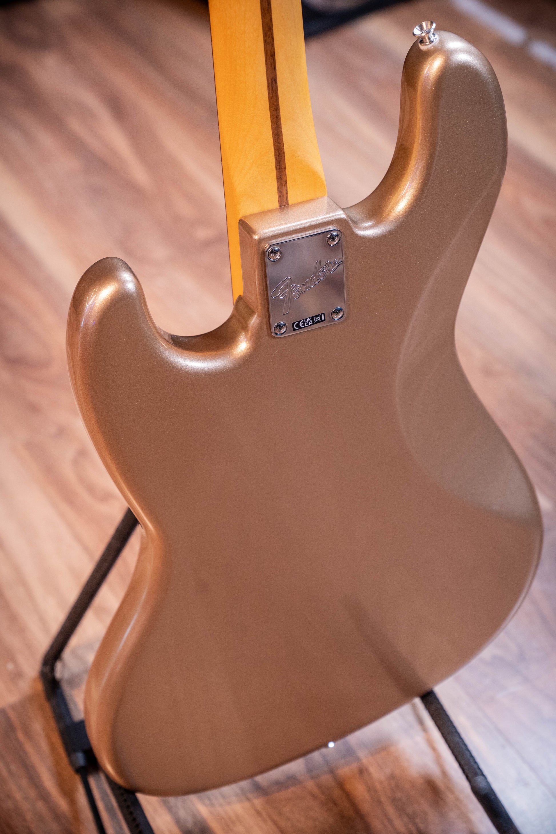 Fender American Professional Classic Jazz Bass - Faded Firemist Gold RW (Black Pickguard)