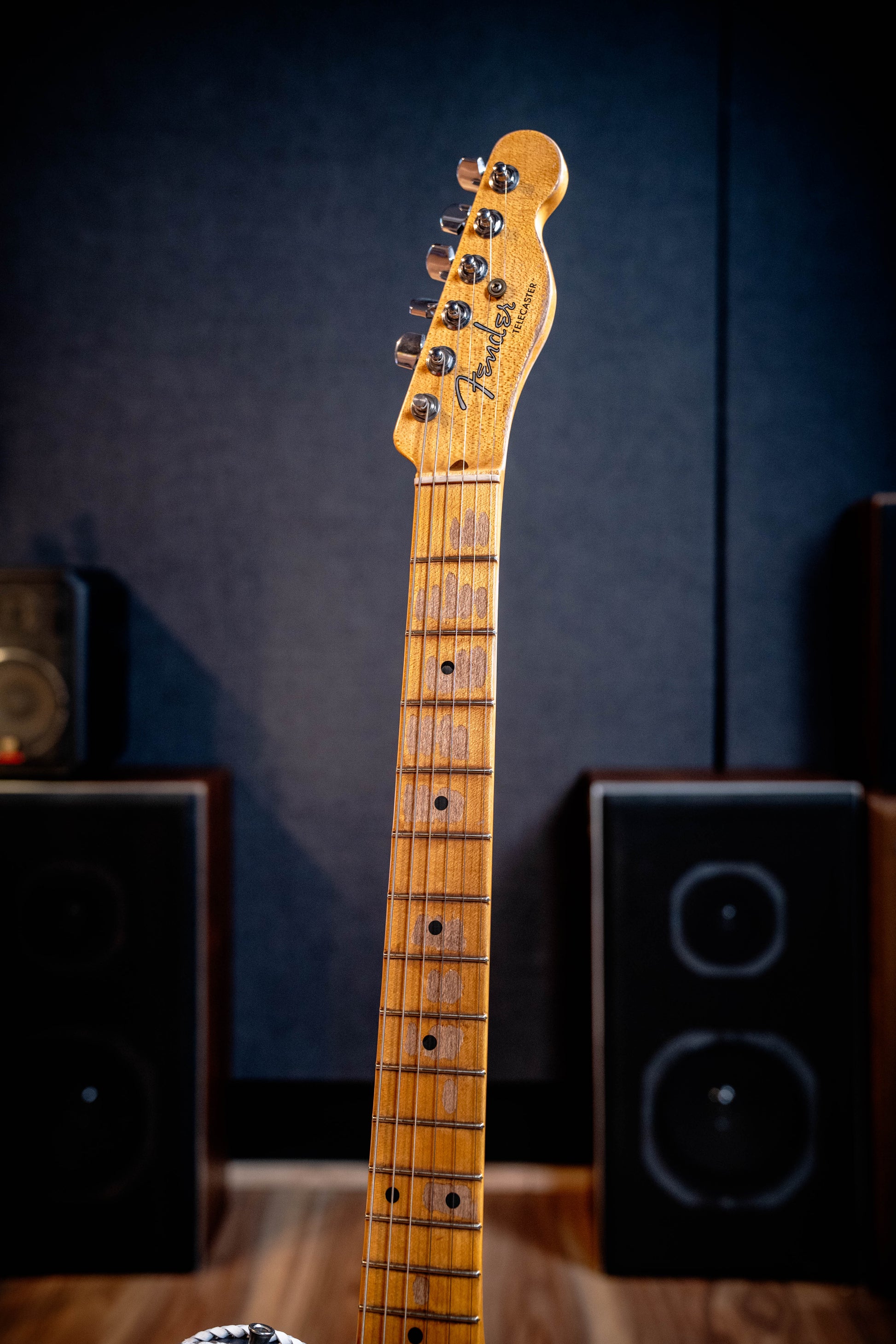 Fender Custom Shop Masterbuilt Waylon Jennings BTB 54' Telecaster Relic - Black and White Tooled Leather over Butterscotch Blonde