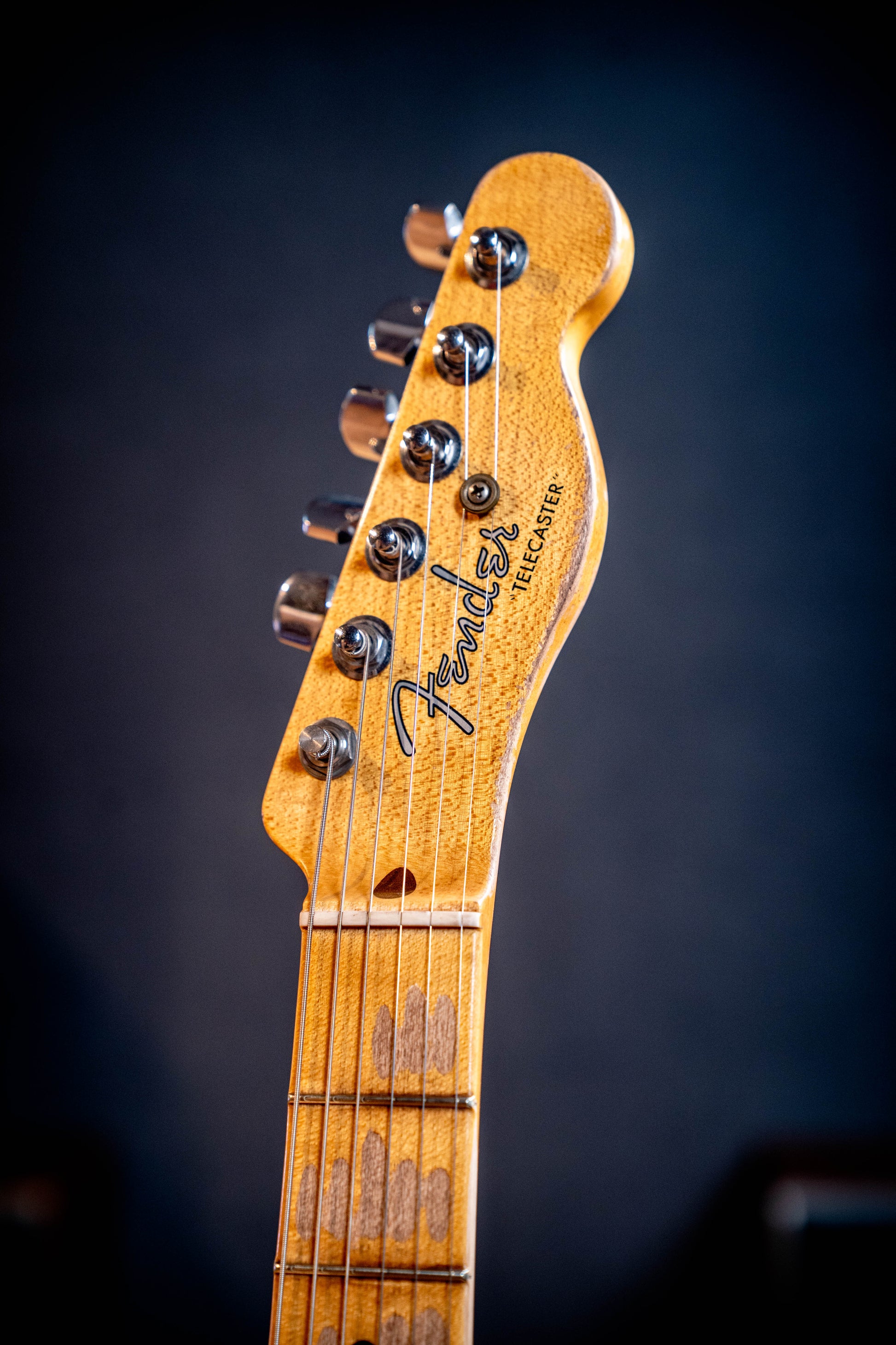 Fender Custom Shop Masterbuilt Waylon Jennings BTB 54' Telecaster Relic - Black and White Tooled Leather over Butterscotch Blonde