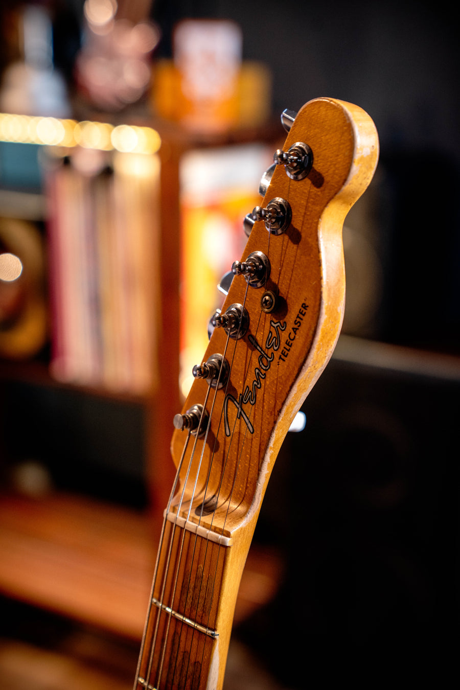 Fender Custom Shop Masterbuilt Waylon Jennings BTB 54' Telecaster Relic - Black and White Tooled Leather over Butterscotch Blonde