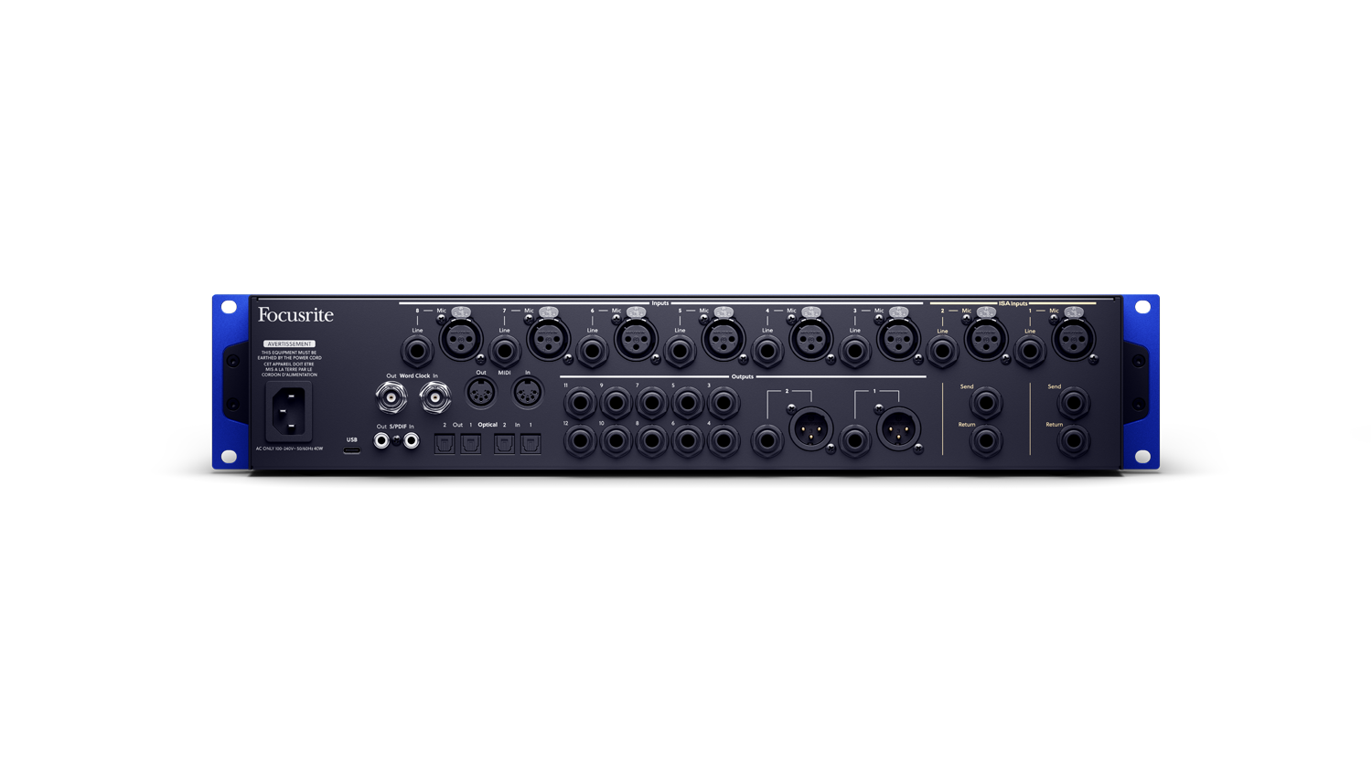 Focusrite ISA C8X USB-C Audio Interface w/2 built-in ISA Preamps
