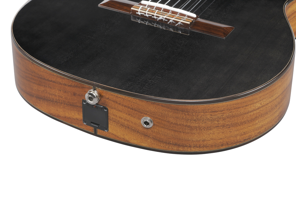 Ibanez GA360TCE Nylon String Guitar -  Transparent Black High Gloss