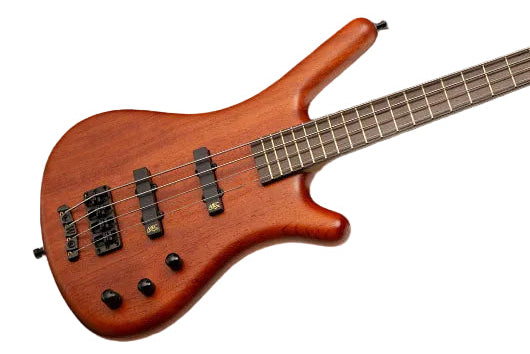 Warwick Teambuilt Corvette Bubinga 4-String Bass w/Gigbag - Black HW - Natural Transparent Satin
