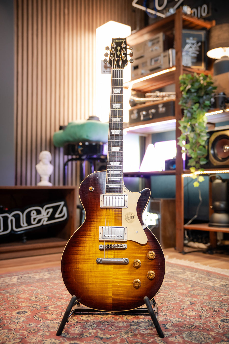 Heritage 1304 Artisan Aged Custom Core H-150 w/ Lollar Imperials - Flame Top - Original Tobacco Burst