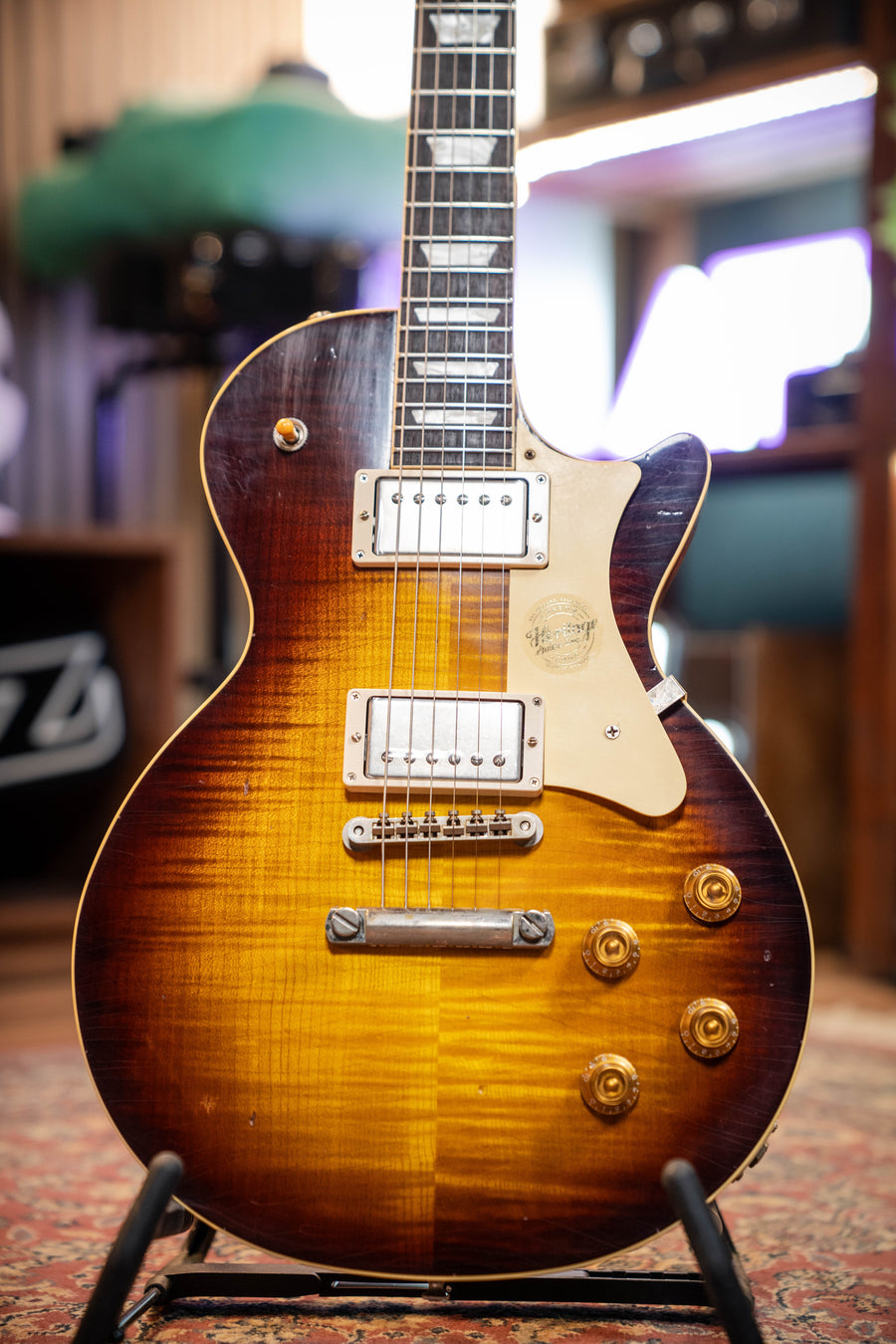 Heritage 1304 Artisan Aged Custom Core H-150 w/ Lollar Imperials - Flame Top - Original Tobacco Burst
