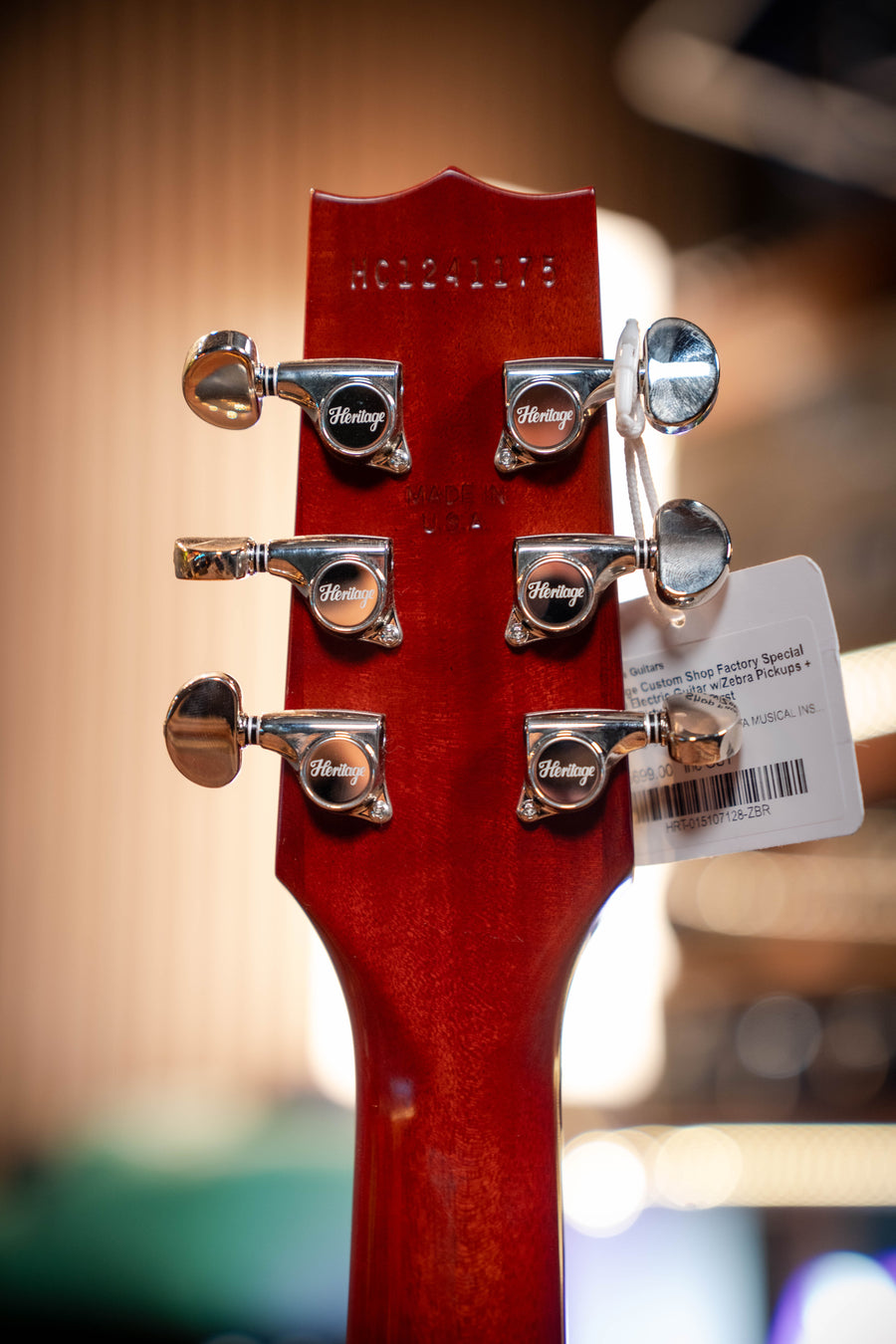 Heritage Custom Shop Factory Special H-150 Electric Guitar w/Zebra Pickups + Case - Dirty Lemon Burst