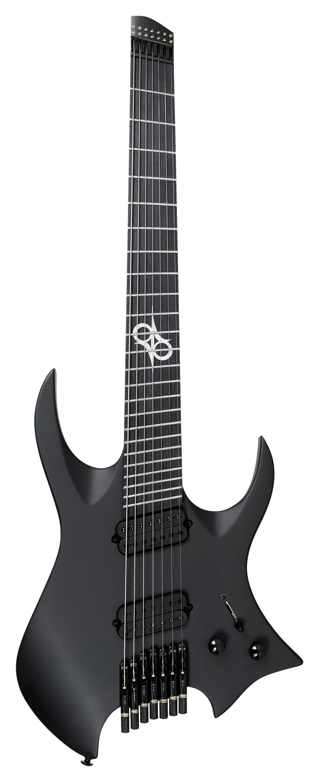 Solar H2.7C Headless 7-String Electric Guitar - Carbon Black